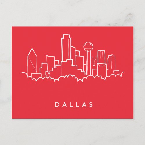 Dallas Texas Skyline Postcard