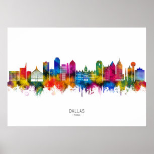 Dallas Texas Skyline Poster