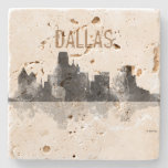 Dallas, Texas Skyline Stone Coaster at Zazzle