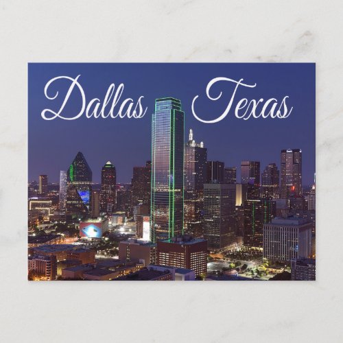 Dallas Texas Skyline United States Postcard