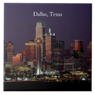 Dallas, Texas skyline view, Ceramic Tile