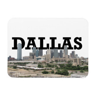 Dallas Texas Skyline with Dallas in the Sky Magnet