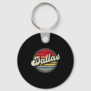 Dallas Texas Tx Home State Cool 70s Style Sunset M Keychain
