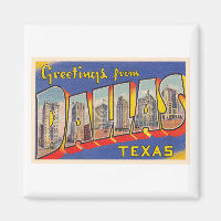 Dallas Texas TX Vintage Large Letter Postcard
