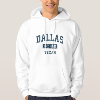 Dallas Texas TX Vintage Sports Design Navy Print Hoodie