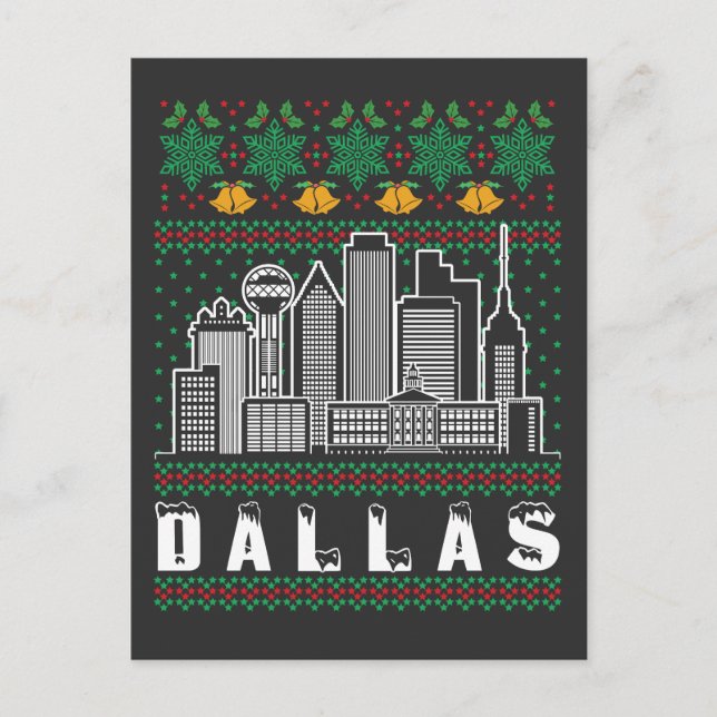 Dallas Texas Ugly Christmas Postcard (Front)