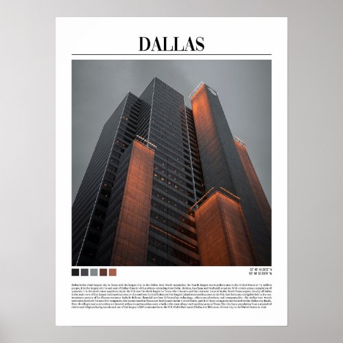 Dallas _ Texas United States Poster