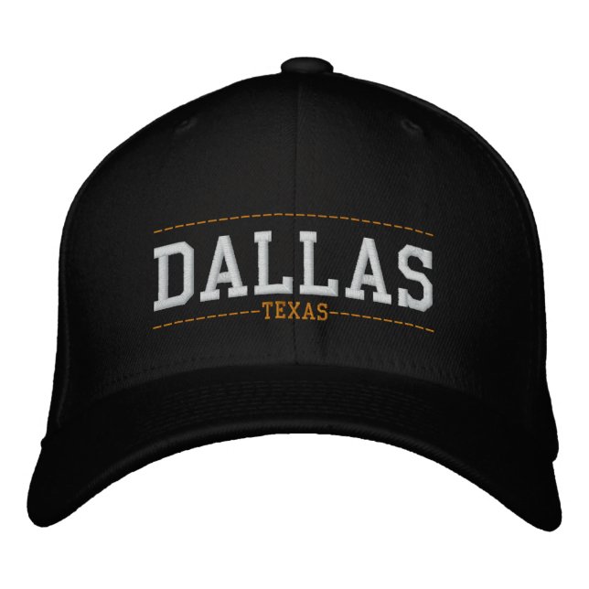 Dallas Texas USA Embroidered Hats (Front)