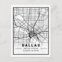 Dallas Texas USA Travel City Map Poster