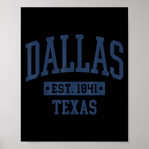 Dallas Texas Vintage Srts Design Dallas Poster