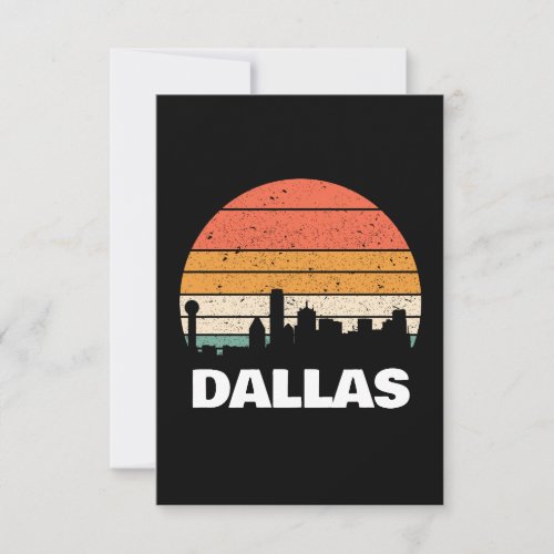 DALLAS TEXAS VINTAGE SUNSET  CARD