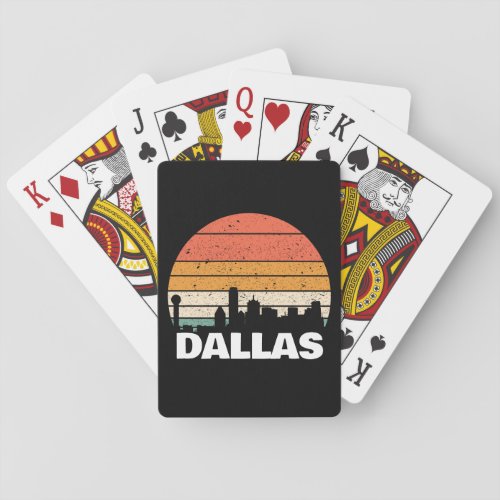 DALLAS TEXAS VINTAGE SUNSET KEYCHAIN POKER CARDS