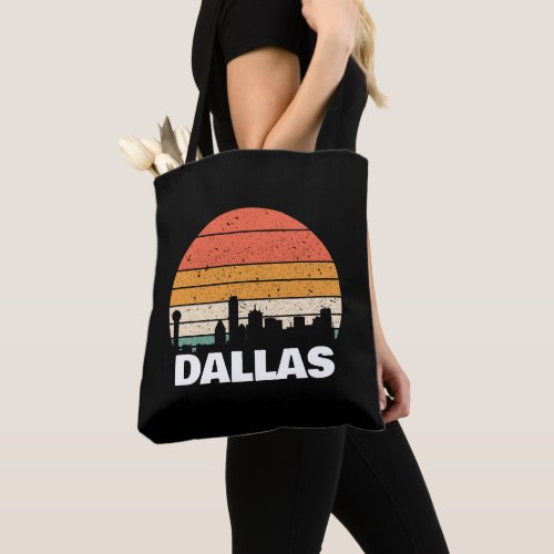 DALLAS TEXAS VINTAGE SUNSET KEYCHAIN TOTE BAG