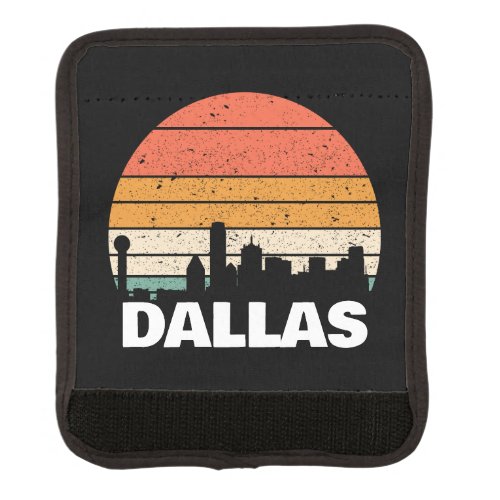 DALLAS TEXAS VINTAGE SUNSET  LUGGAGE HANDLE WRAP