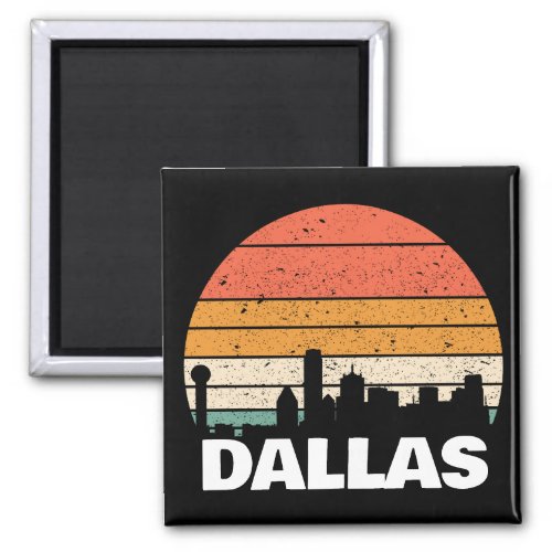 DALLAS TEXAS VINTAGE SUNSET MAGNET