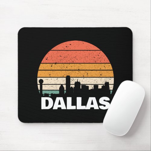 DALLAS TEXAS VINTAGE SUNSET  MOUSE PAD