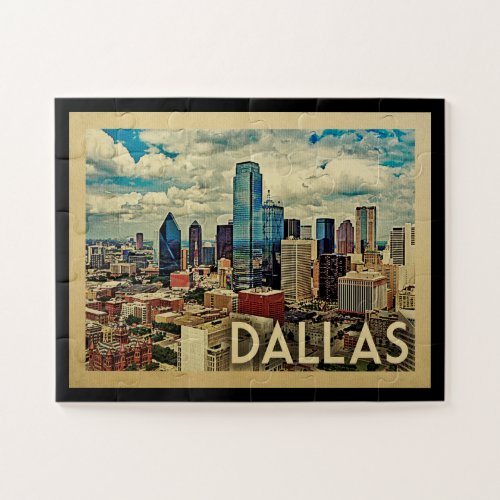 Dallas Texas Vintage Travel Jigsaw Puzzle