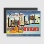 Dallas Texas Vintage Travel Magnetic Card (Front/Back)