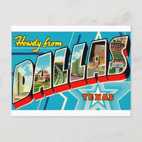 Dallas Texas Vintage Travel Postcard