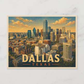 Dallas Texas Vintage Travel Postcard
