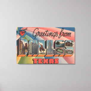 Dallas, TexasLarge Letter ScenesDallas, TX Canvas Print