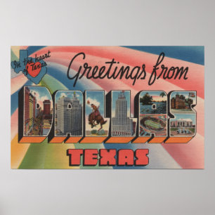 Dallas, TexasLarge Letter ScenesDallas, TX Poster