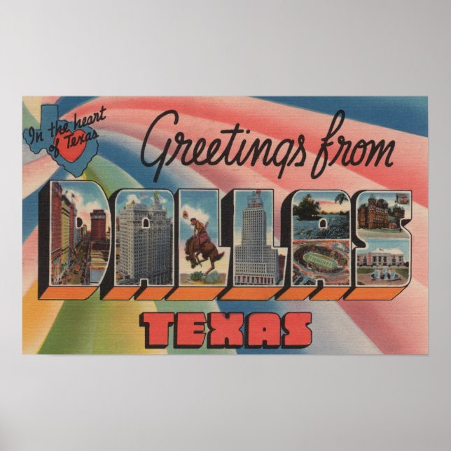 Dallas, TexasLarge Letter ScenesDallas, TX Poster (Front)