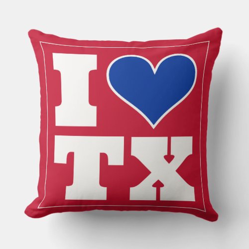 Dallas TX Game Day School Pride Accent Throw Pillow