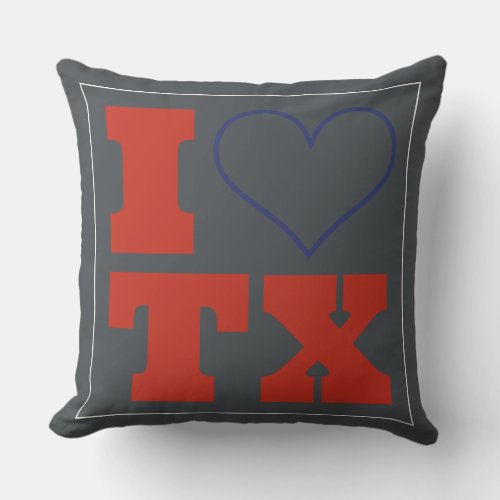Dallas TX Game Day School Pride Accent Throw Pillow