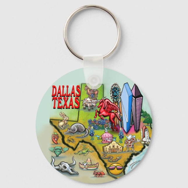 Dallas TX Keychain (Front)