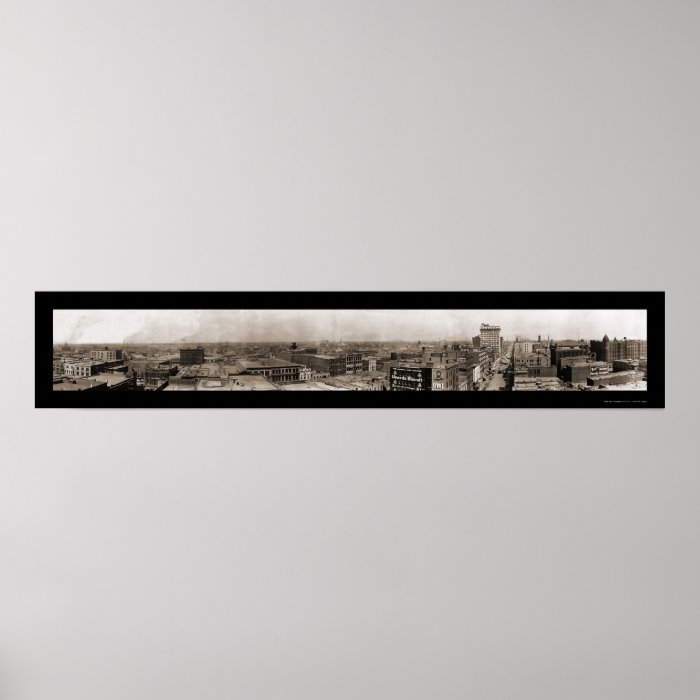 Dallas TX Skyline Photo 1910 Posters