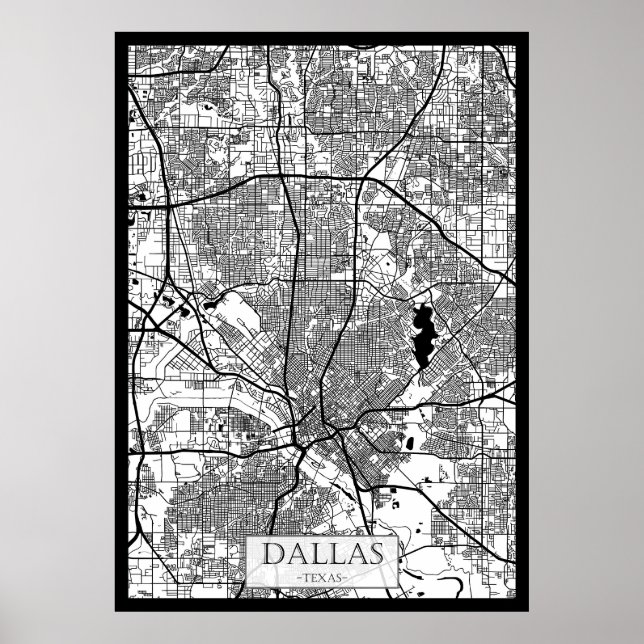 Dallas USA City Map Poster (Front)