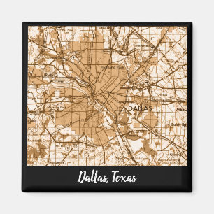 Dallas Vintage map Magnet