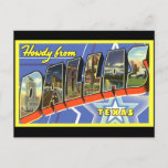 Dallas Vintage Travel Postcard at Zazzle