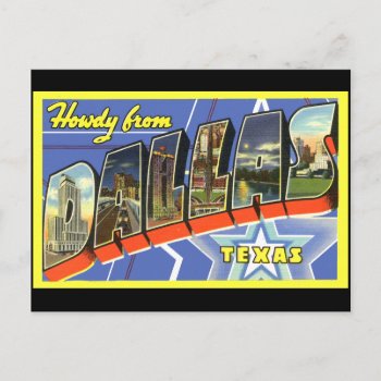 Dallas Vintage Travel Postcard by Vintage_Prints at Zazzle