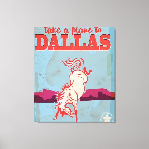 Dallas Vintage Travel Poster Canvas Print