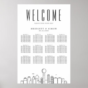 Dallas Wedding 12 Table Seating Chart