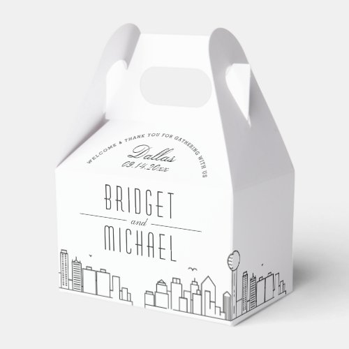 Dallas Wedding  City Skyline  Favor Boxes