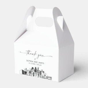 Dallas Wedding Personalized Favor Box