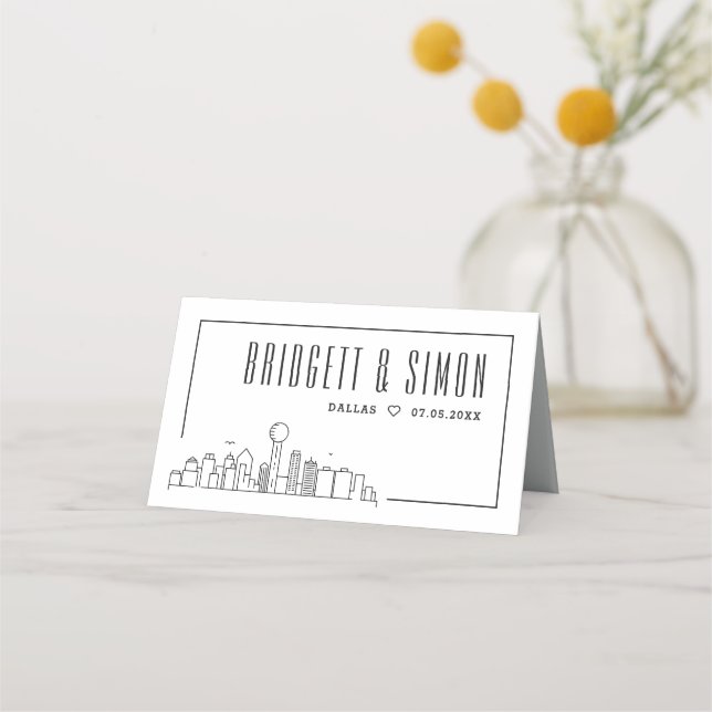 Dallas Wedding | Place Table Name Cards  (Back)