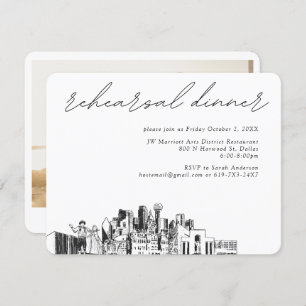 Dallas Wedding Rehearsal Invitation Enclosure Card