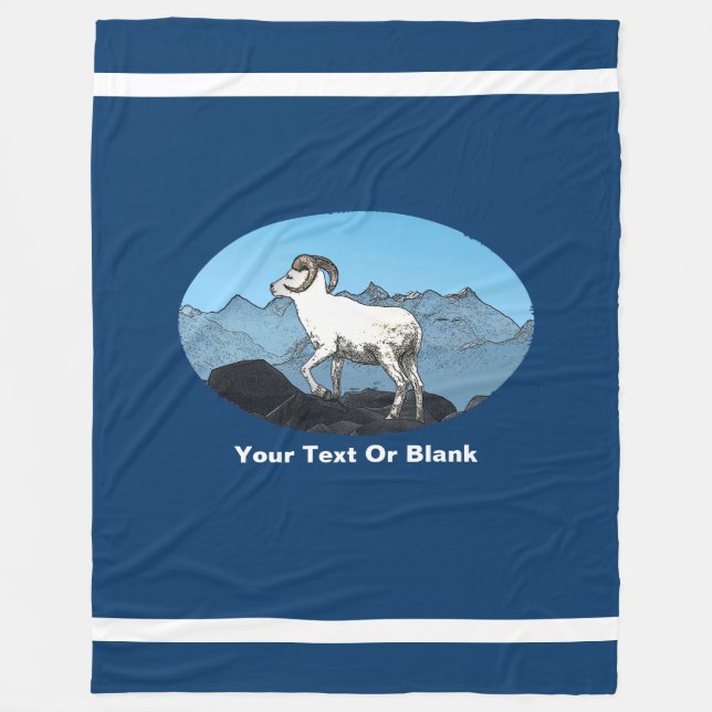 Dall's Sheep Fleece Blanket (Front)
