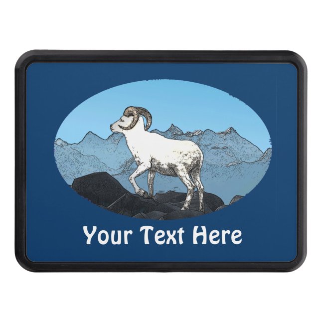 Dall's Sheep Tow Hitch Cover (Front)