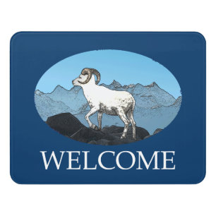 Dall's Sheep - Welcome Door Sign