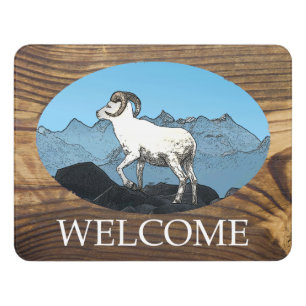 Dall's Sheep - Welcome Door Sign