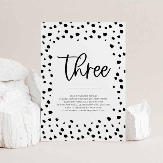 Dalmatian 3rd Birthday Invitation (Creator Uploaded)