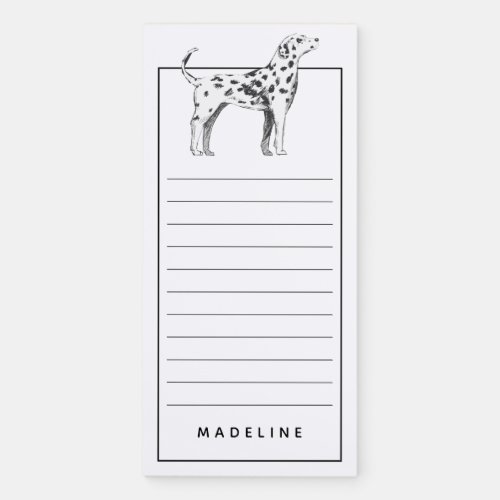 Dalmatian  Add Your Name Magnetic Notepad