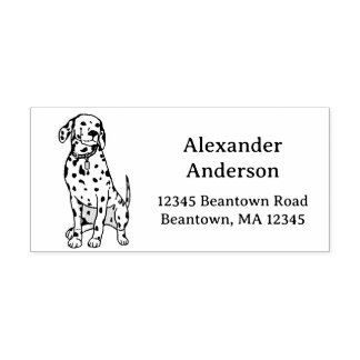 Dalmatian Address Personalize Rubber Stamp