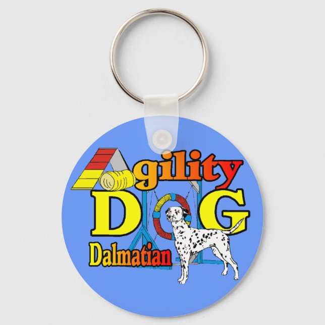 Dalmatian Agility Gifts Keychain (Front)