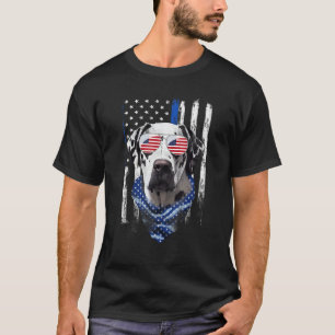 Dalmatian American Flag Patriotic Dalmatian Dog 4t T-Shirt